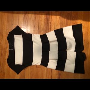 B darlin junior dress black and white striped flare size 5/6 junior